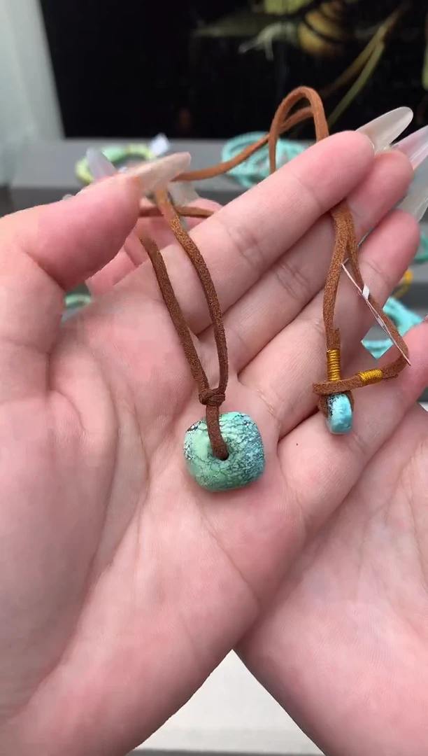 绿松石未镶嵌锁骨链C76