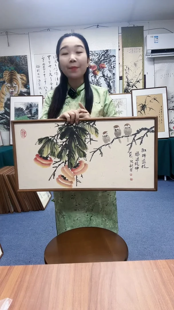 国画35*68实木画框顺丰包邮手绘