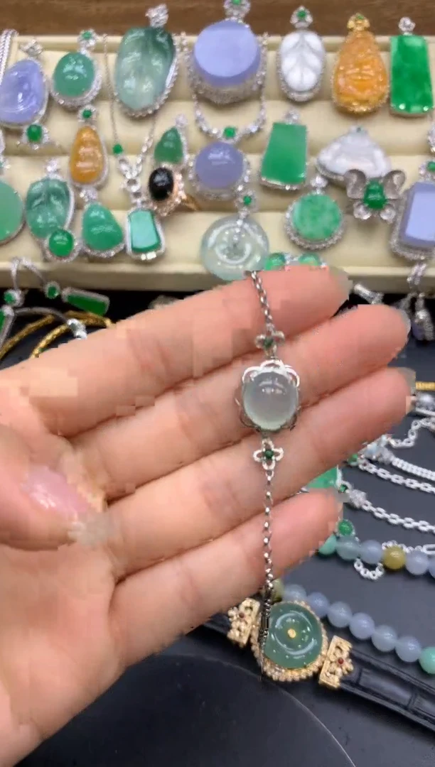 【闪购商品】翡翠手链18K金镶嵌67-中国好珍宝