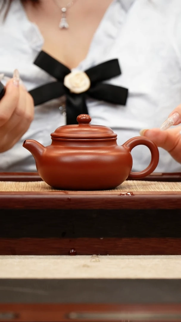 朱泥仿古手工紫砂壶200cc