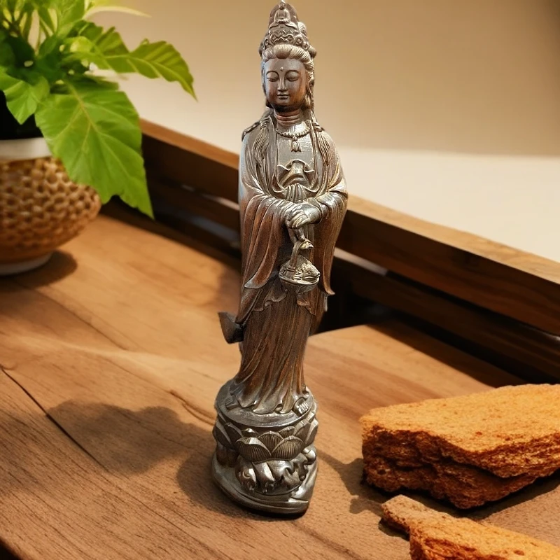 黄杨木观世音木雕仿古摆件推荐办公室家居收藏装饰品