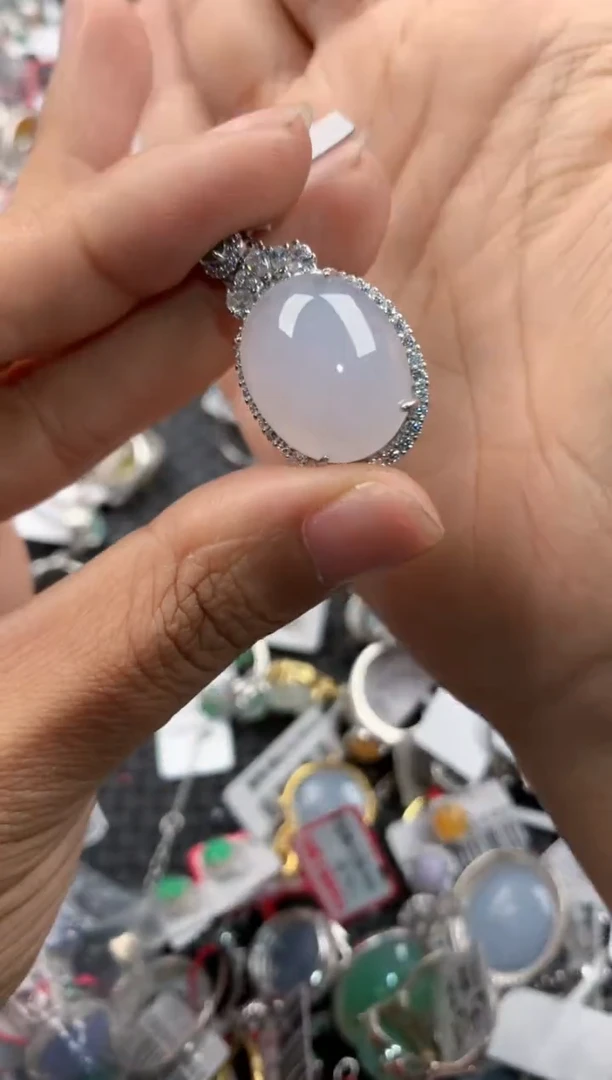 银S925镶嵌戒指翡翠888                3