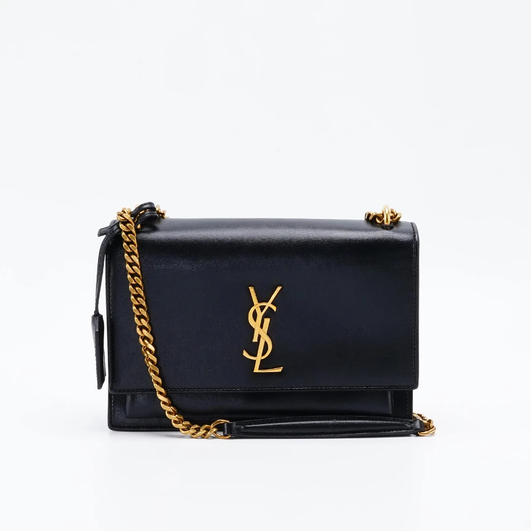 95新 YSL/圣罗兰 【白菜】YSL 日落包中号光面/BG22016515