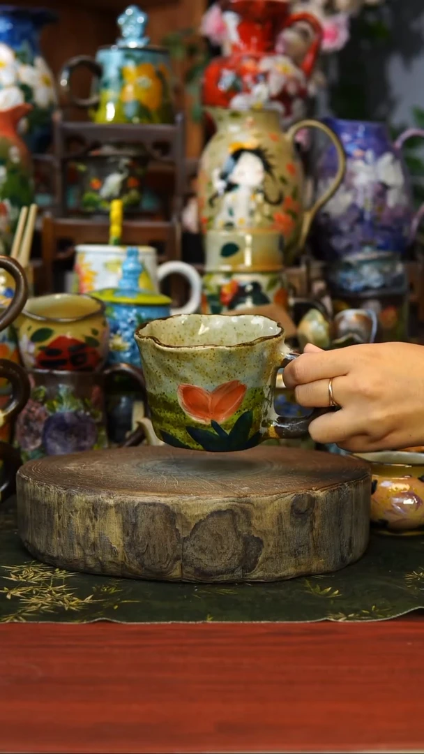 花瓶/杯子/碗微瑕26景德镇手工高温釉下彩