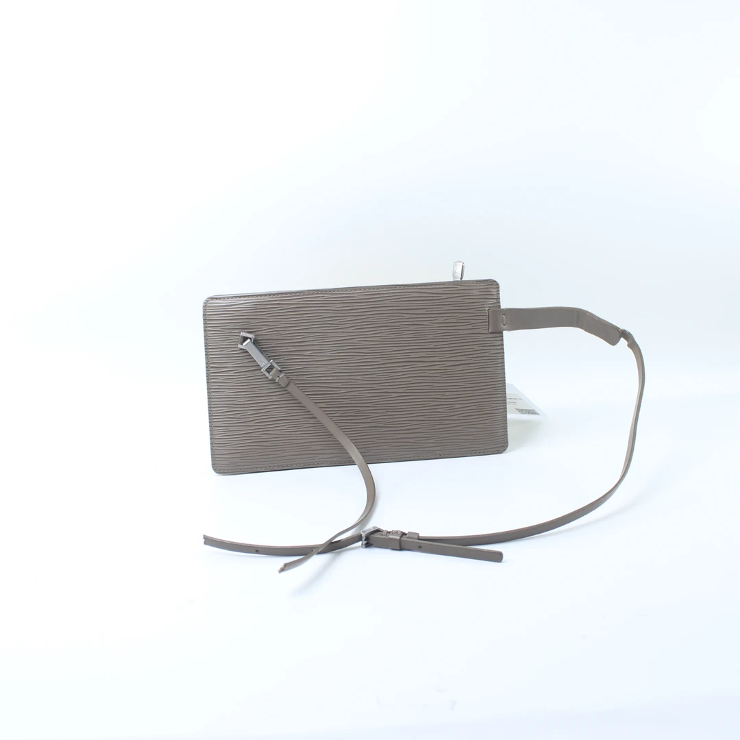 90新 LouisVuitton/路易威登 灰色水波纹腰包