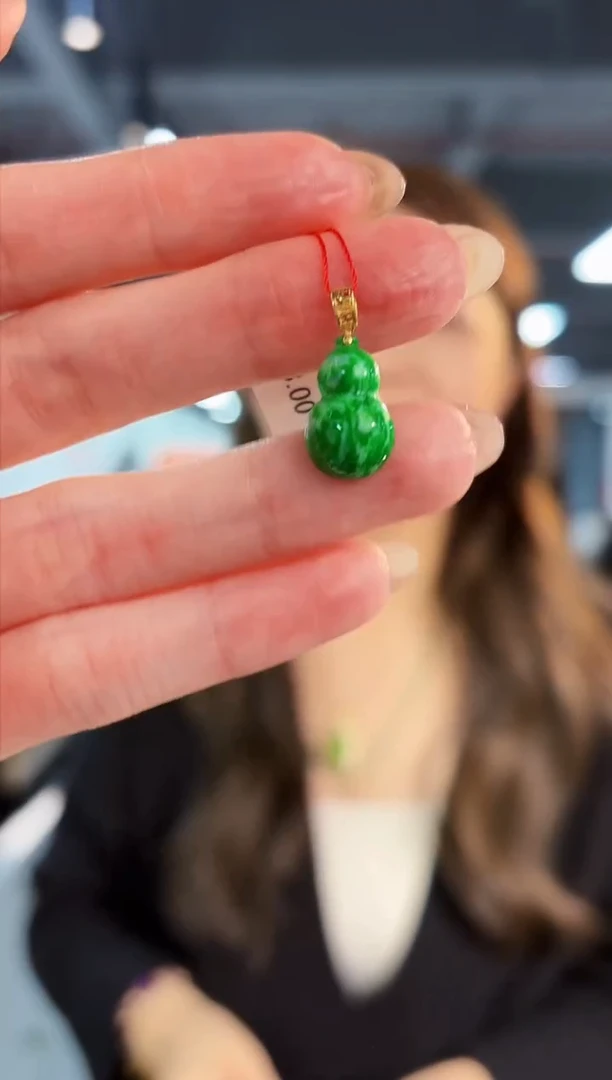 【闪购商品】翡翠颈饰18K金镶嵌缅料A货/支持复检/一件