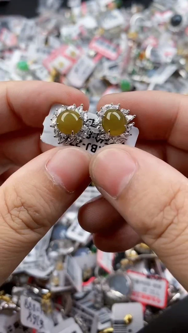 翡翠戒指银S925镶嵌121212      9