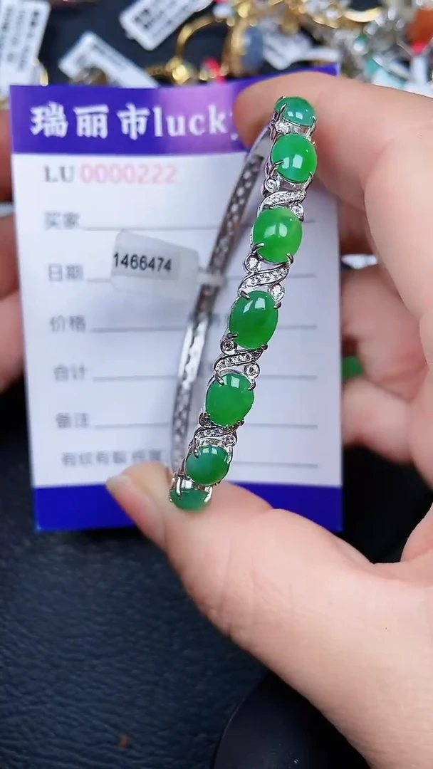 颈饰银S925镶嵌翡翠0222