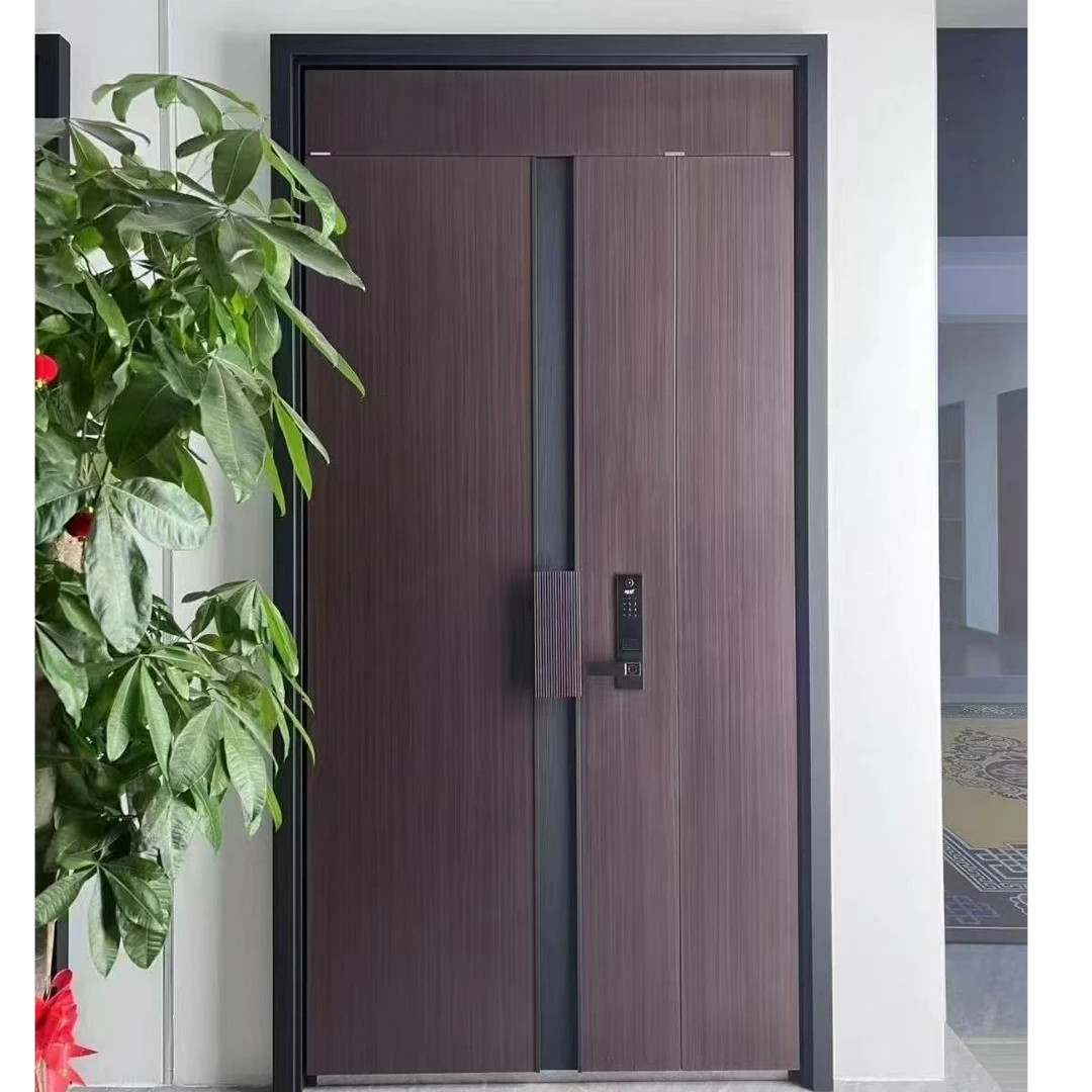 【韶华】超甲锌合金入户防盗门 刚雕5D木纹转印 10寸大屏 尺寸现货