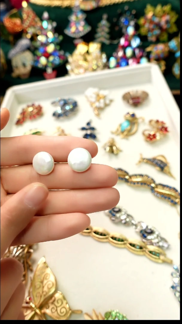 纯铜锆石合金兰*耳环