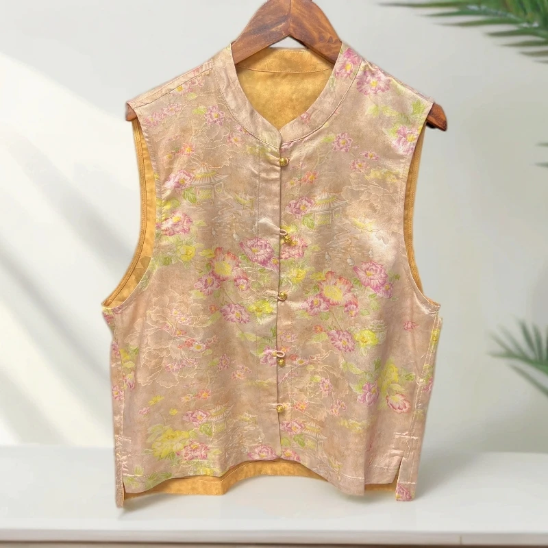 620【轩依阁专属】新款 薄款提花马夹夏季百搭减龄无袖上衣