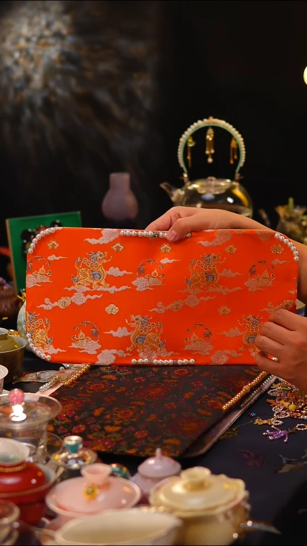 059茶席茶席40x20cm麒麟