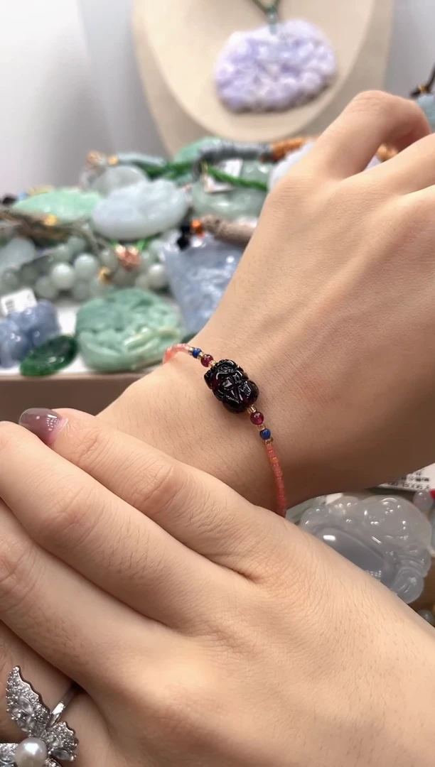 合金南红玛瑙挂件084