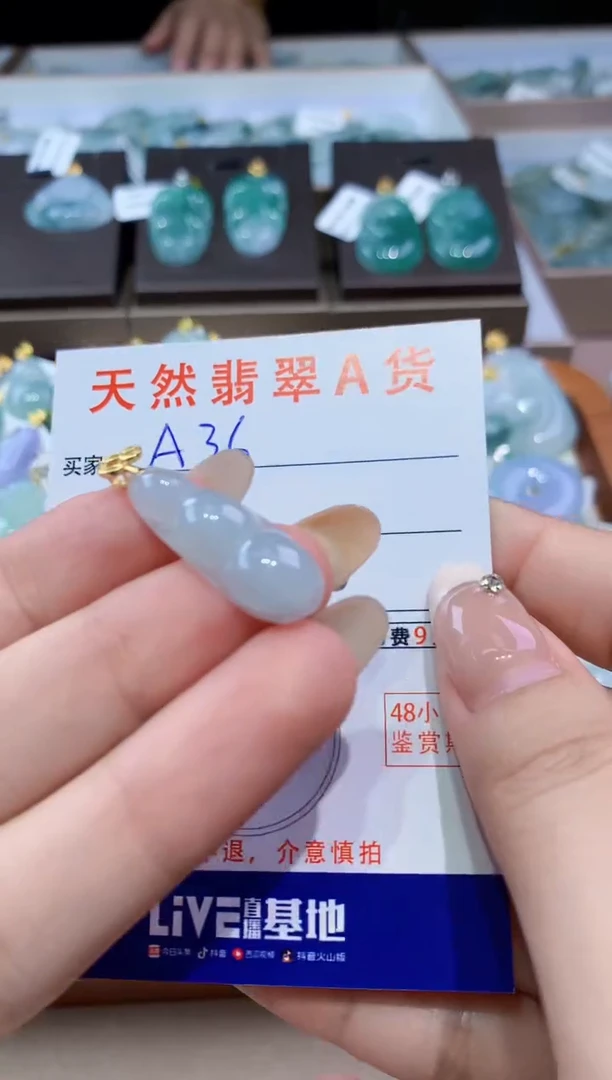 颈饰未镶嵌翡翠天然缅甸翡翠A货挂件
