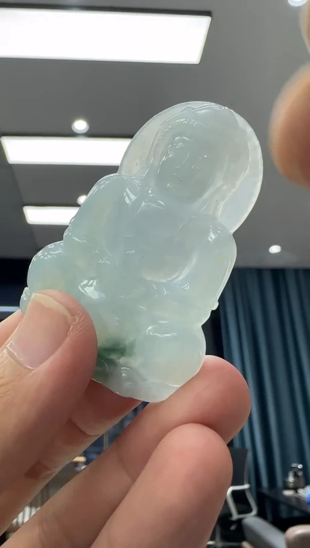 颈饰未镶嵌翡翠天然翡翠A货孤品一件