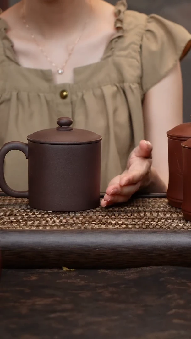茶杯紫砂深井紫泥老板杯