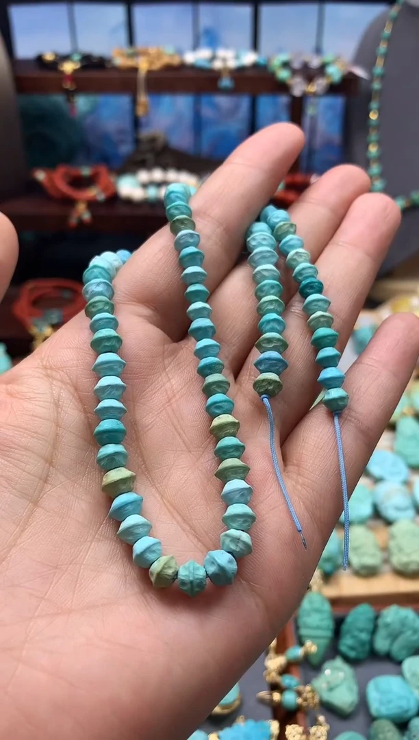 18K金镶嵌绿松石颈饰百香籽半成品