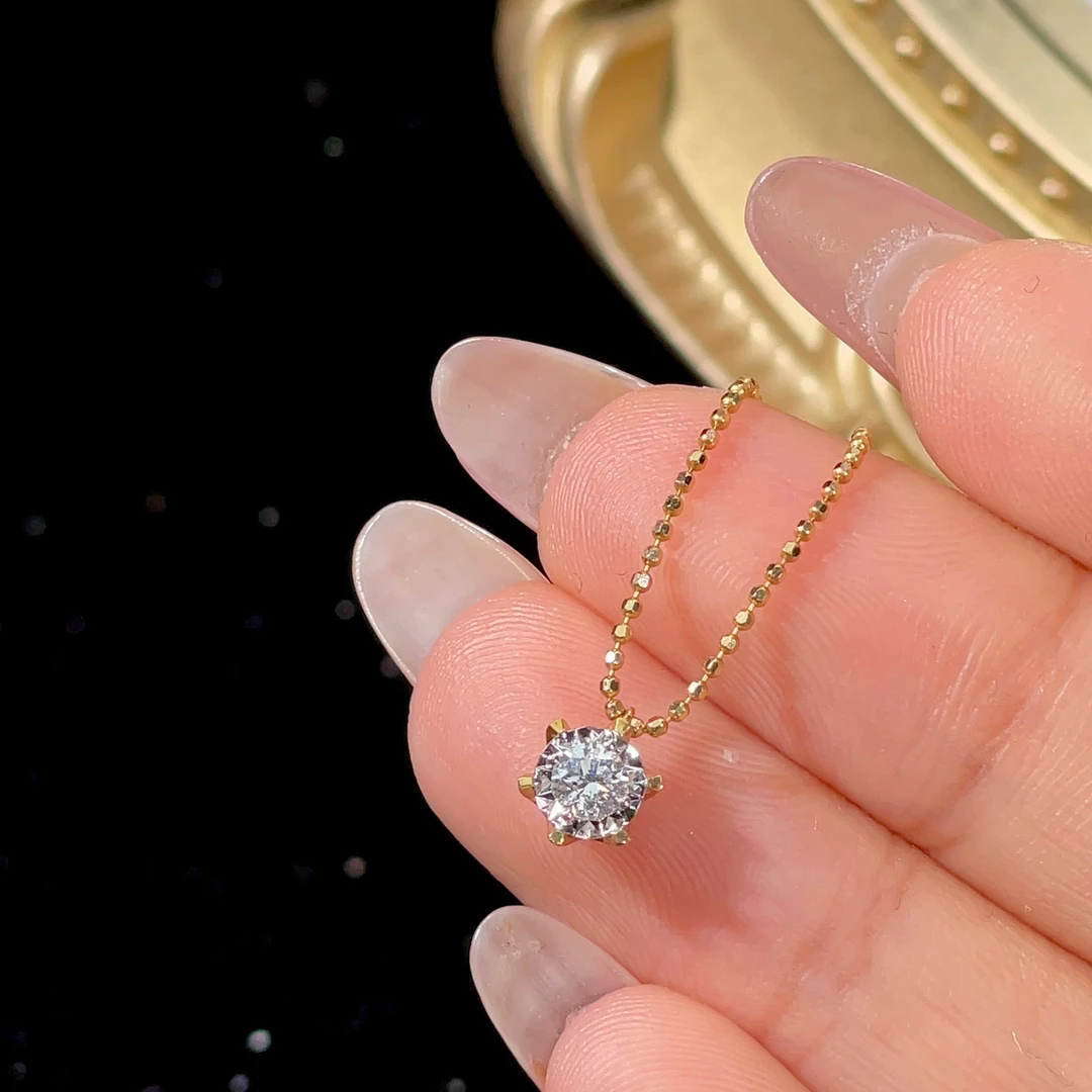 18K金钻石项链#天然南非真钻石#轻奢#套链
