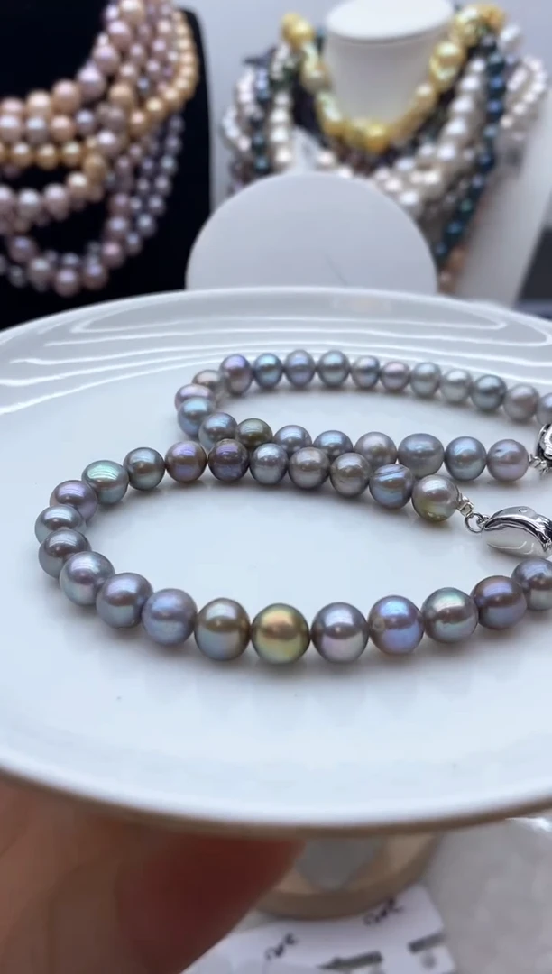 【闪购商品】淡水珍珠颈饰钛钢75