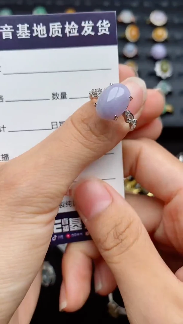 银S925镶嵌戒指翡翠....