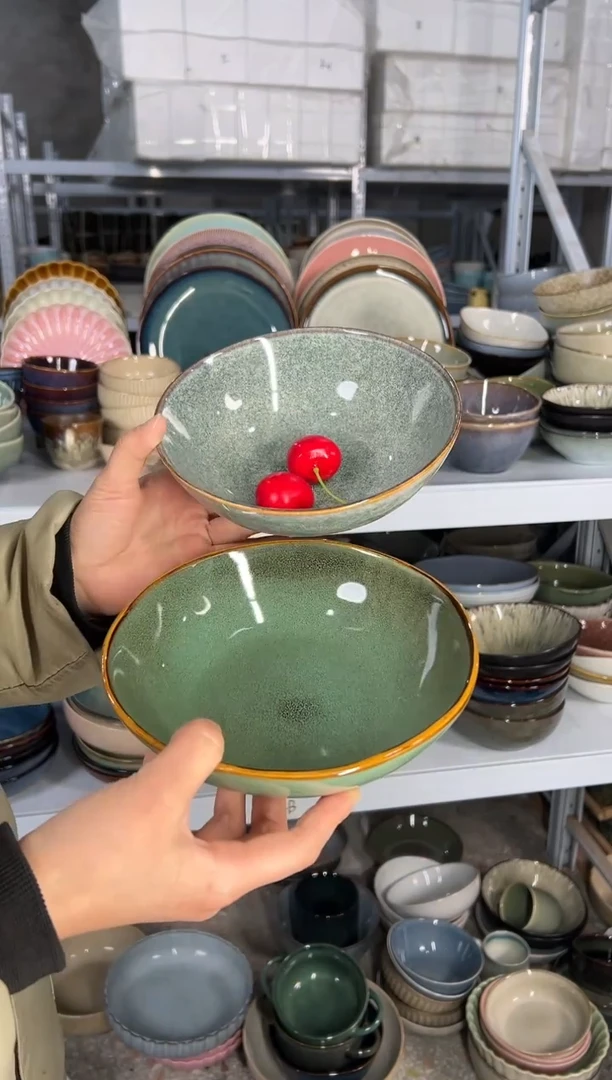 陶瓷外贸尾货瑕疵满20包邮X2 菜碗组合