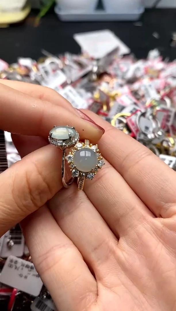 【闪购商品】翡翠戒指银S925镶嵌11111111     5