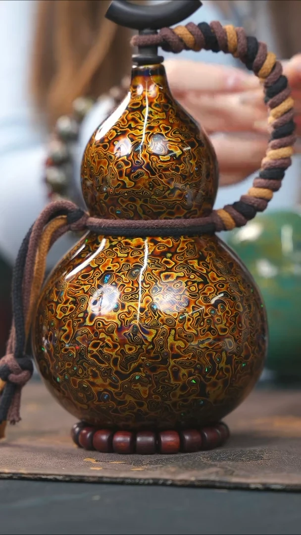 【闪购商品】WK215漆艺酒葫芦不包手串及旋转底座