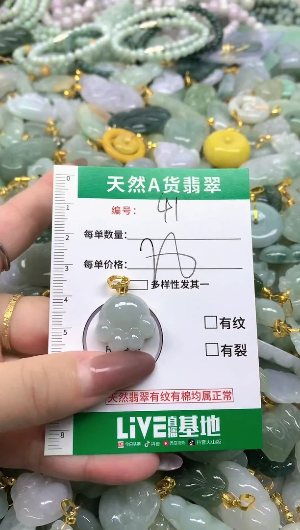 颈饰未镶嵌翡翠纯天然缅甸A货翡翠-41