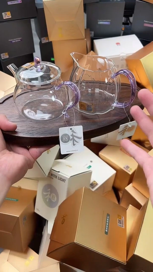 @@禾器晶彩青云壶浅紫色+瀚然紫