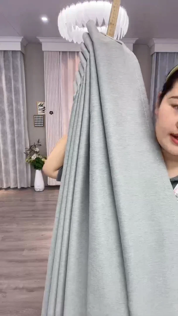 布闪电购商品16  特价5定制2.7默认打孔（中）竹节棉麻灰