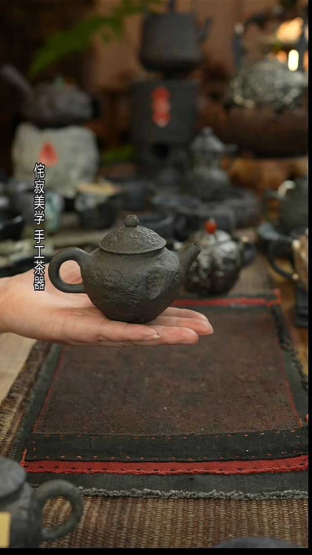 原矿陶土手作柴烧正把壶