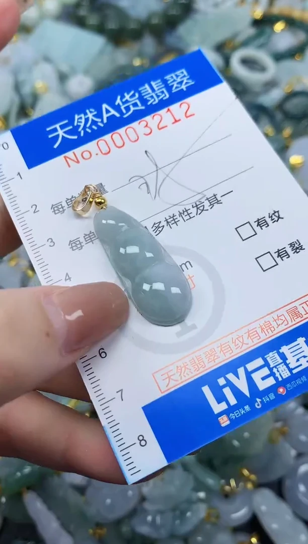 颈饰未镶嵌翡翠净货挂件-3212
