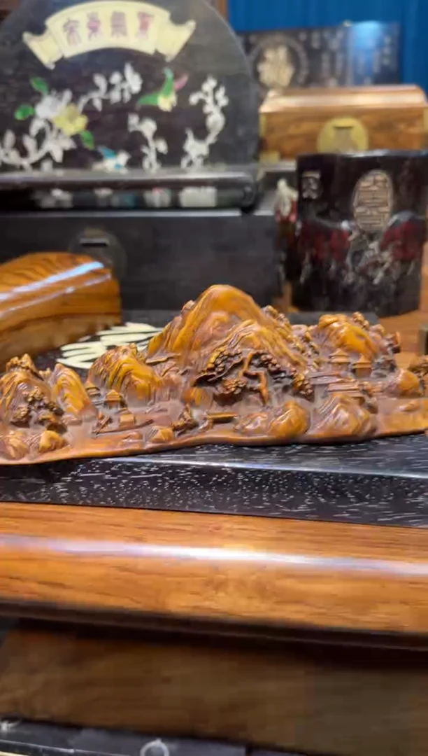 木黄杨木笔山摆件