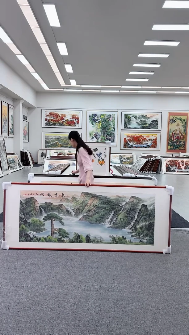 国画手绘 聚宝福地 219*88