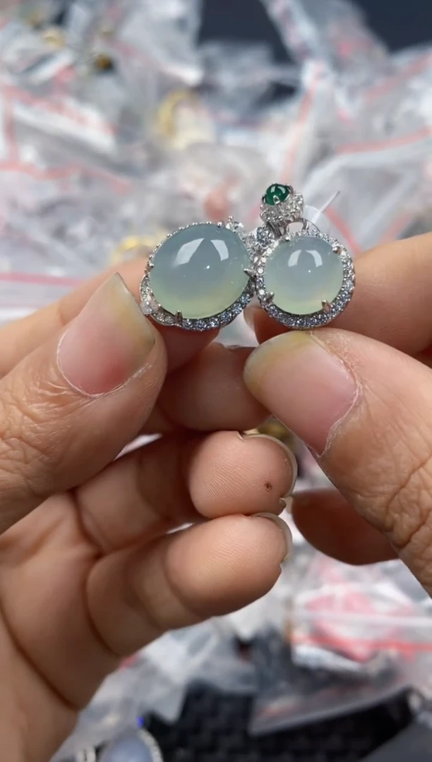 银S925镶嵌戒指翡翠333----1