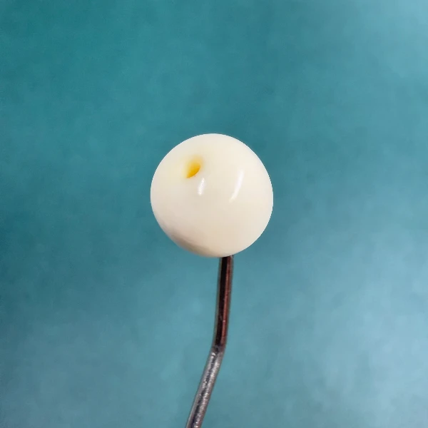 D1579天然猛犸牙单珠9*8 支持鉴定 假一罚四