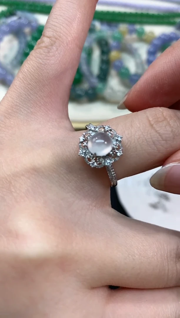 【闪购商品】翡翠戒指18K金镶嵌A02|4800