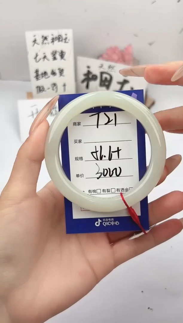 未镶嵌手镯和田玉微色差T21
