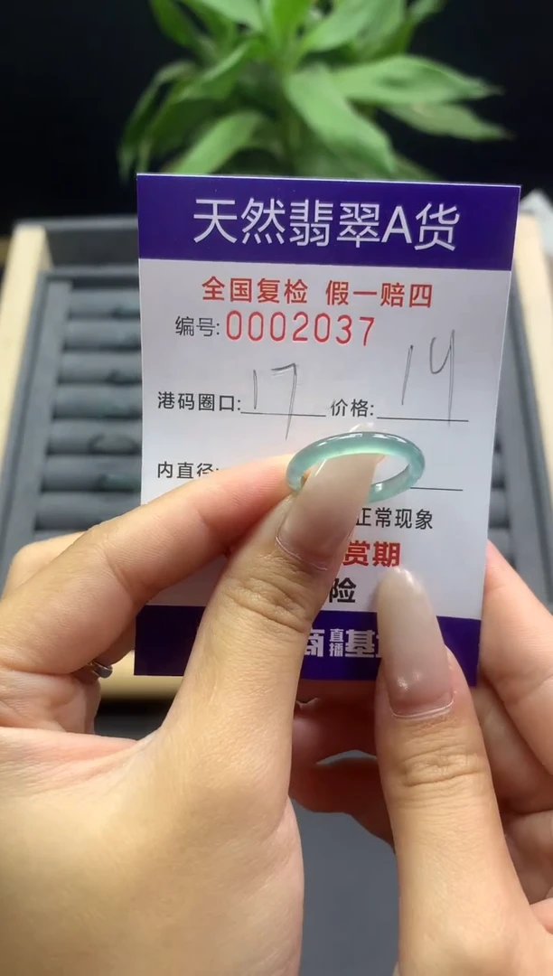 未镶嵌戒指翡翠天然  2037
