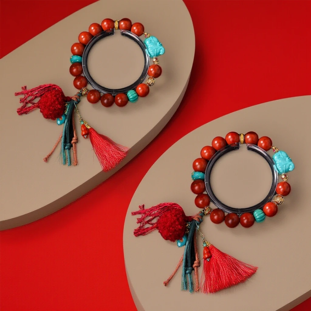 南红9-10m手串DIY18k唐马单圈（多样性发其一）/ZB00227