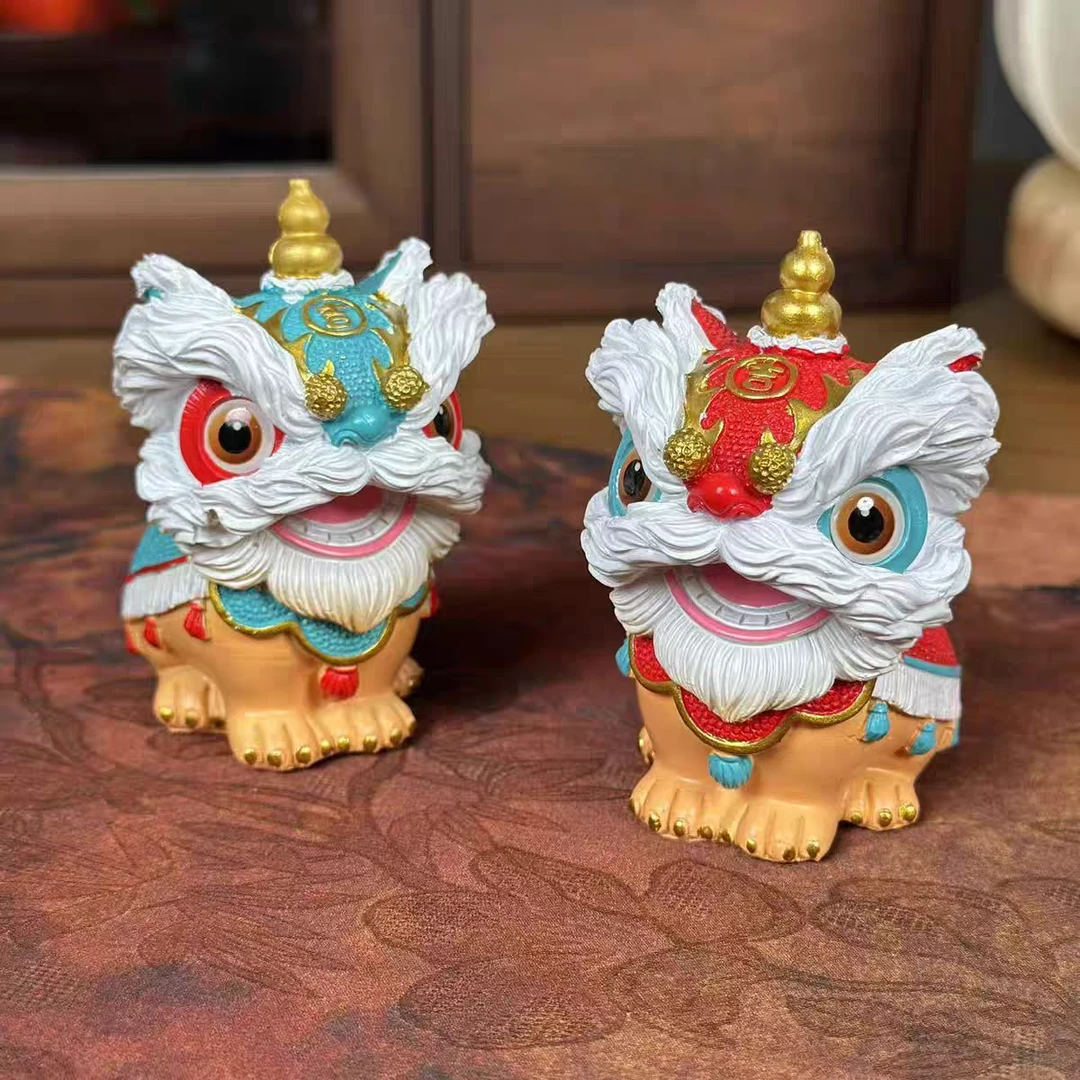 醒狮茶宠摆件 树脂材质（Q7026,Q7027）