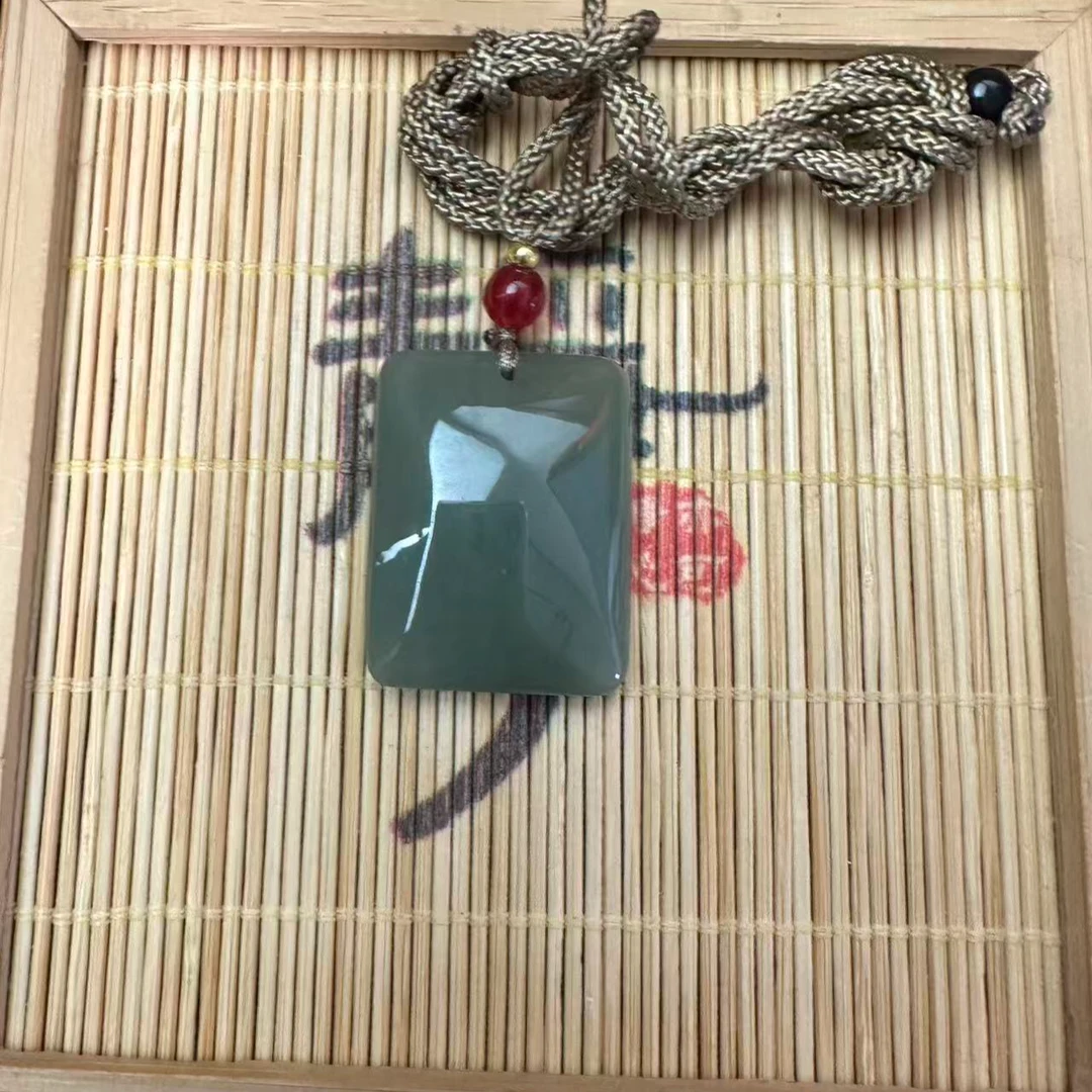和田玉无事牌吊坠1514
