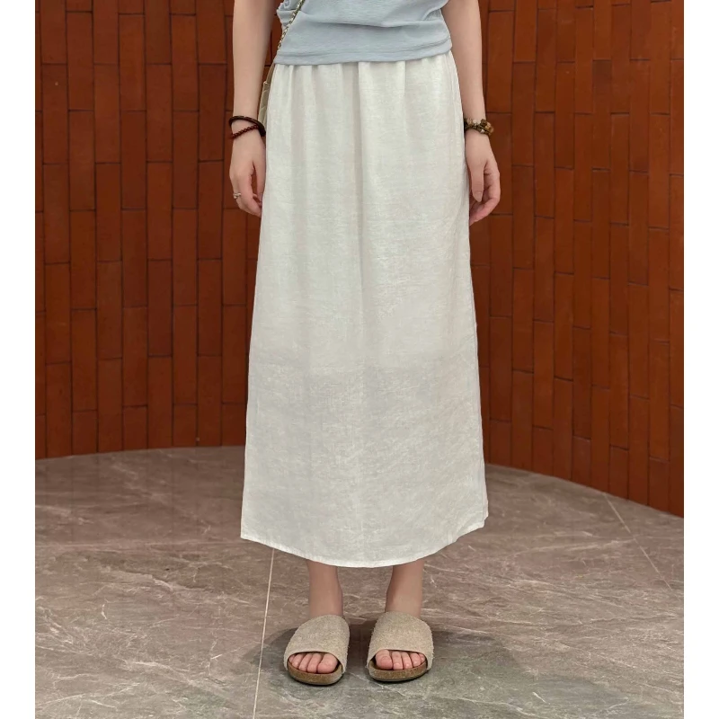 宿慕SUMU 夏季百搭半身裙2025新款5-23经典百搭舒适显瘦半身裙938