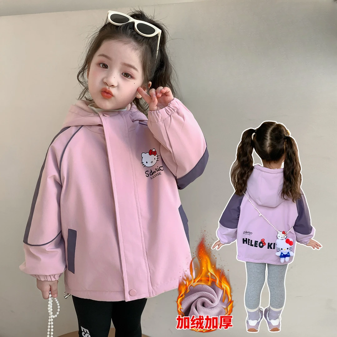 2025新款儿童冲锋衣棉衣加绒加厚款女童棉服棉袄冬季宝宝加厚秋冬