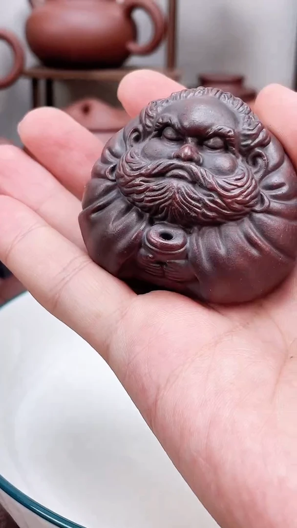 茶壶紫砂达摩塑像