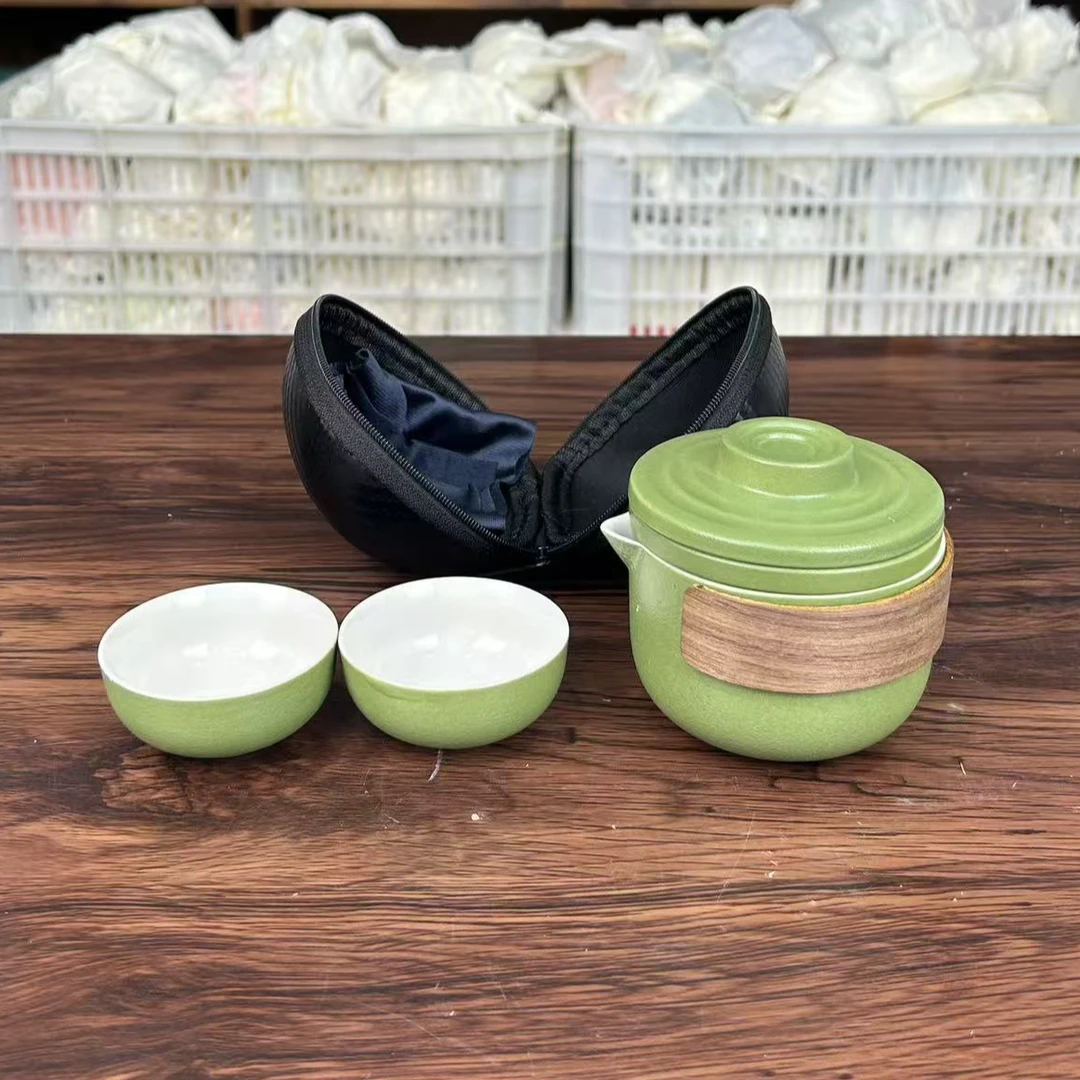 大海茶器@@G070-薄荷绿旅行茶具