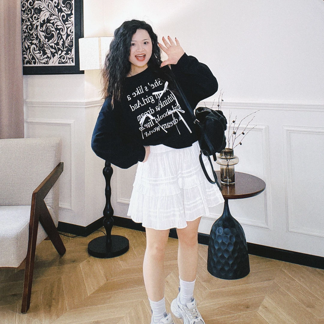 【PGXIAOM】小二定制米白色蛋糕小短裙QZ5482