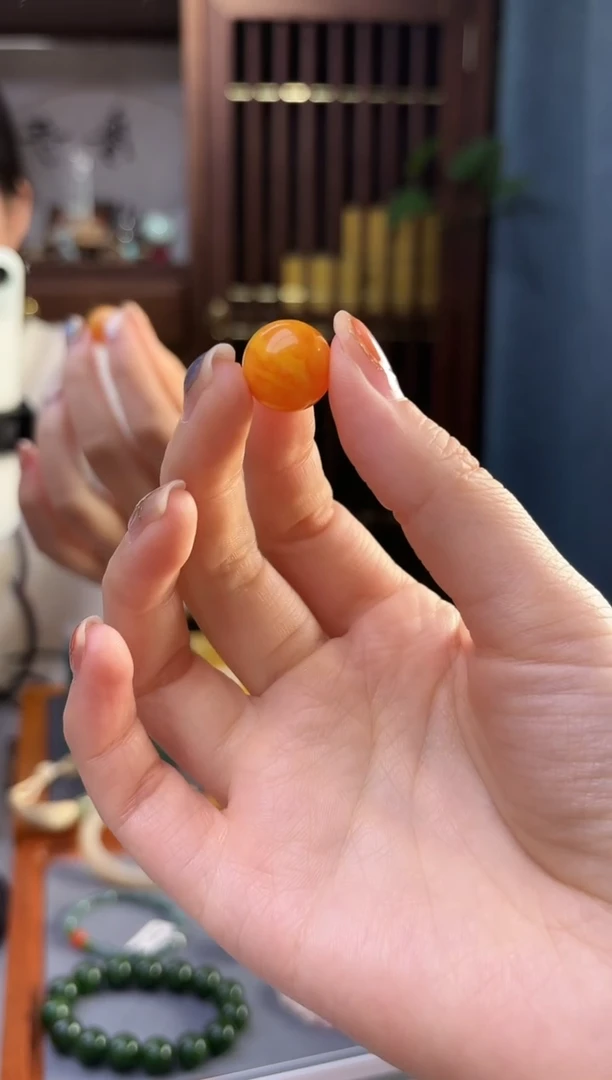 裸石蜜蜡未镶嵌蜜蜡单珠配饰HS