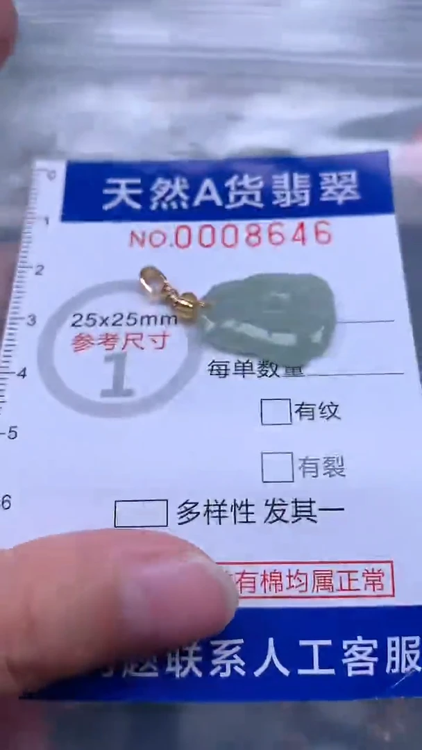 翡翠未镶嵌吊坠(不含链)1