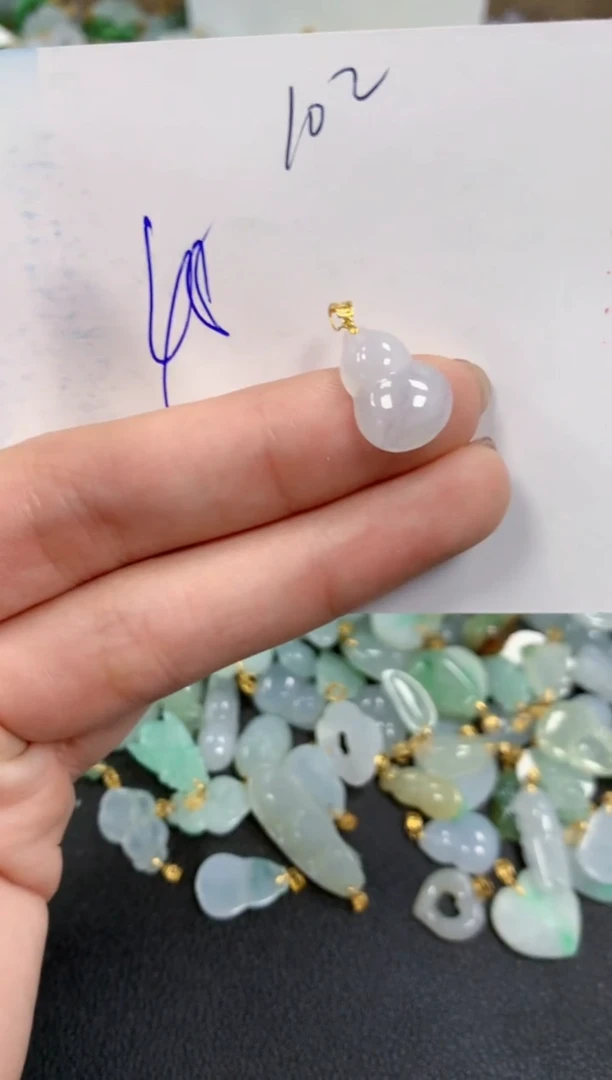 【闪购商品】翡翠颈饰18K金镶嵌 天然翡翠A货